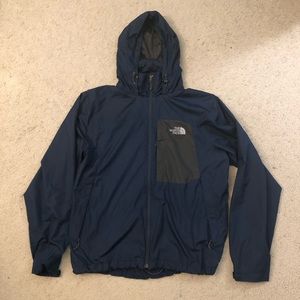 EUC North Face Men’s wind breaker Navy and gray